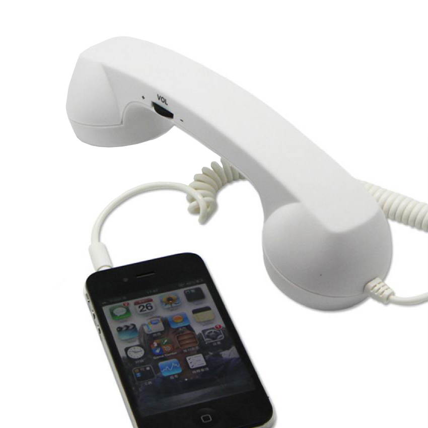 3.5mm Button Mic Retro POP Phone Handset Telephone for Apple iPhone 5,5C,5S,4S,4
