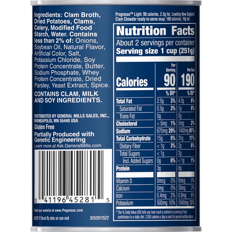 Progresso Light New England Clam Chowder 18.5oz