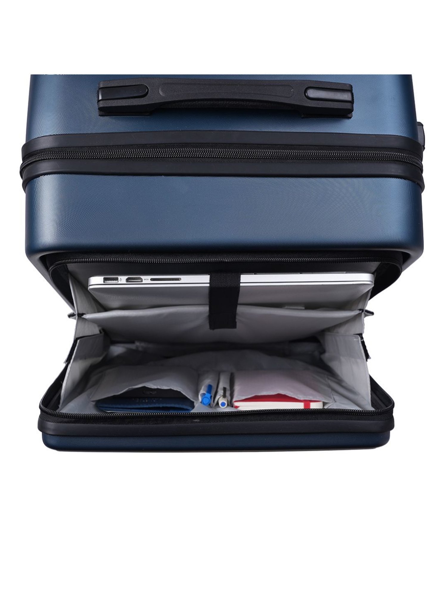 Assembly Blue White Textured Trolley Bag Set of 2 - 20 inch & 28 inch