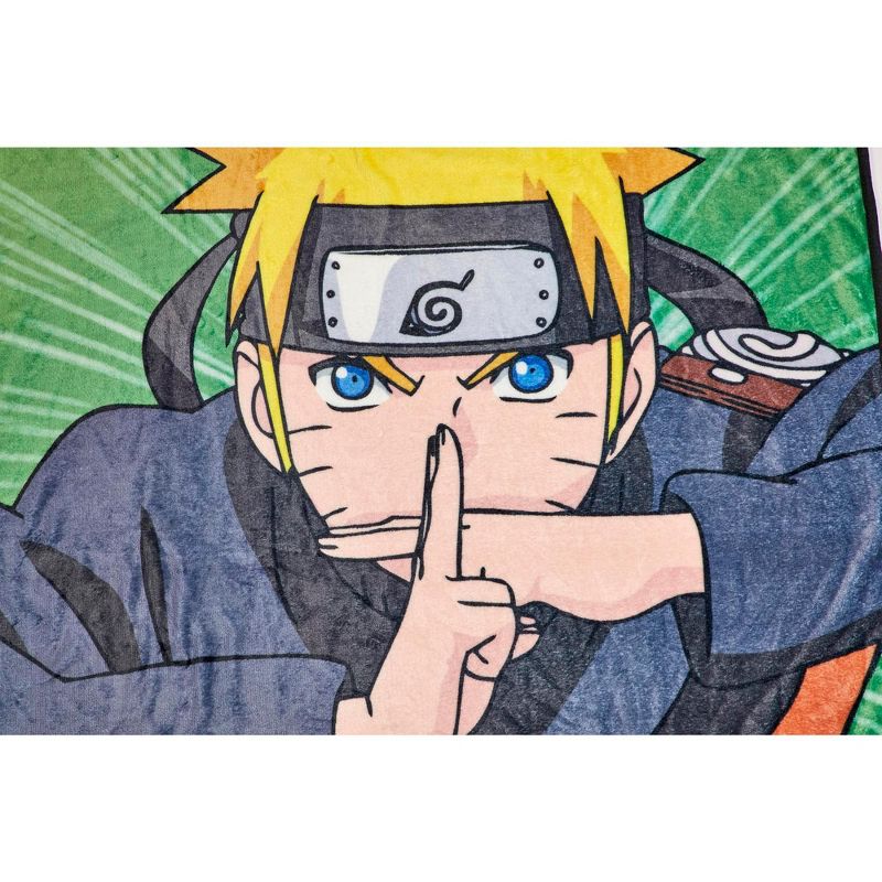 Just Funky Naruto Shippuden Naruto Uzumaki Character Fleece Throw Blanket | 60 x 45 Inches