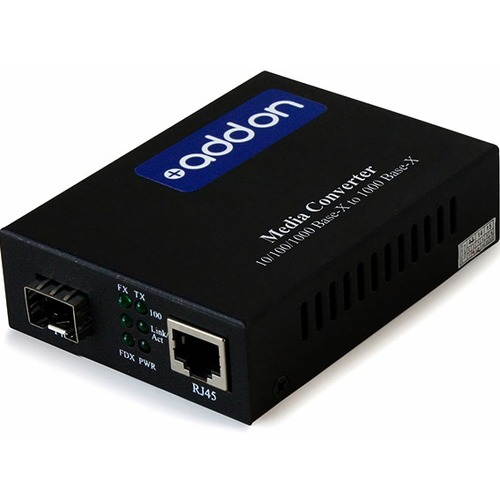 Addon 10/100/1000Base-Tx(Rj-45) To Open Sfp Port Media Converter With Eur Standard Power Supply