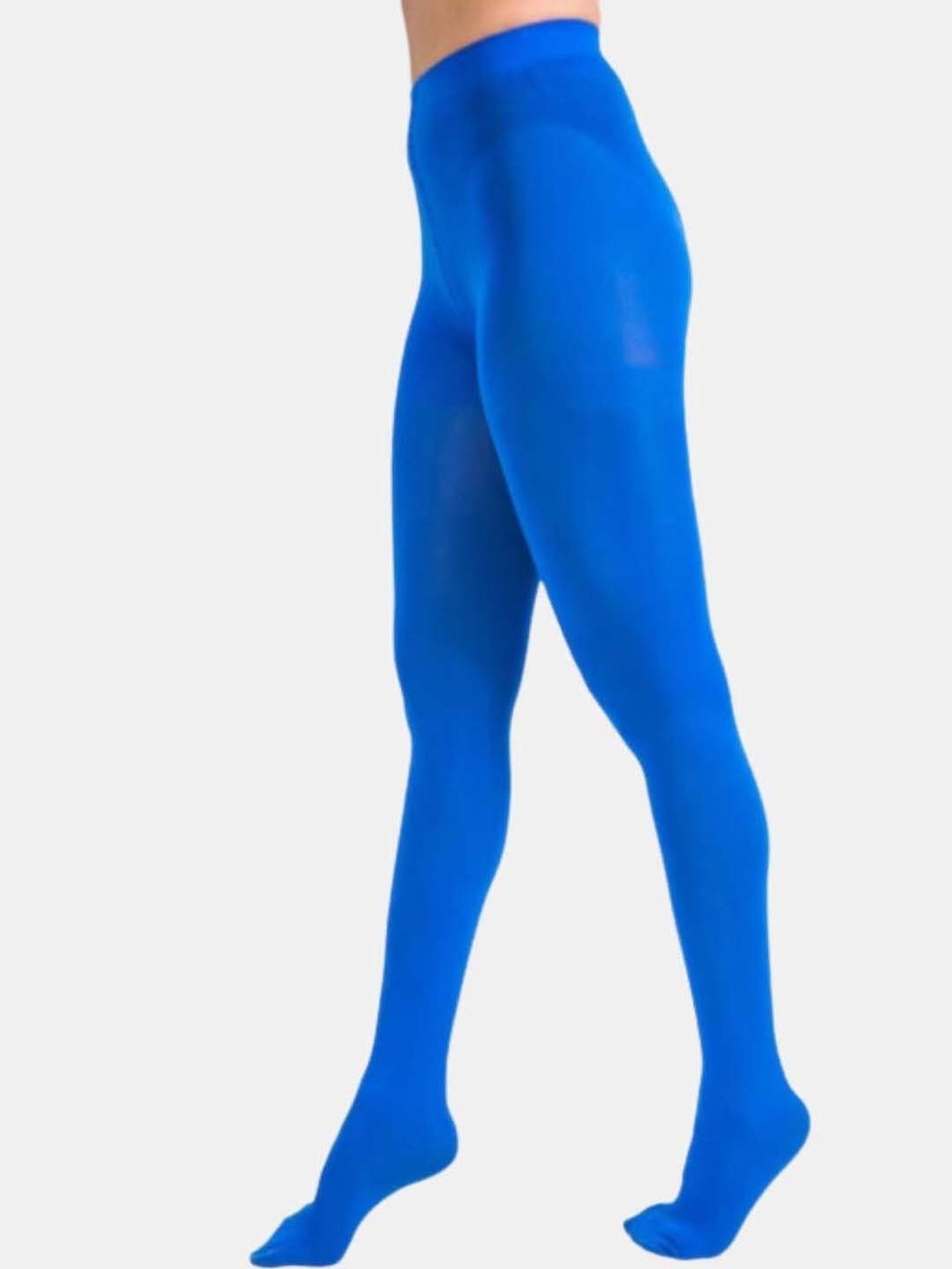 Secrets By ZeroKaata Blue Plain Pantyhose Stockings