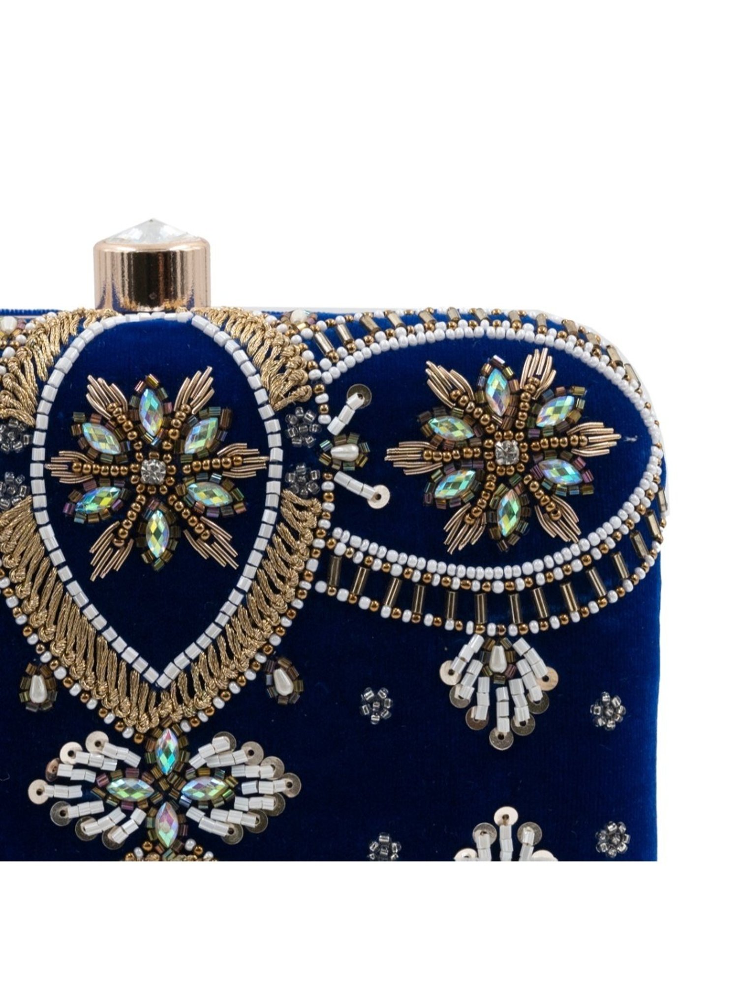 Sugarcrush Navy Luxury Embroidered Small Clutch