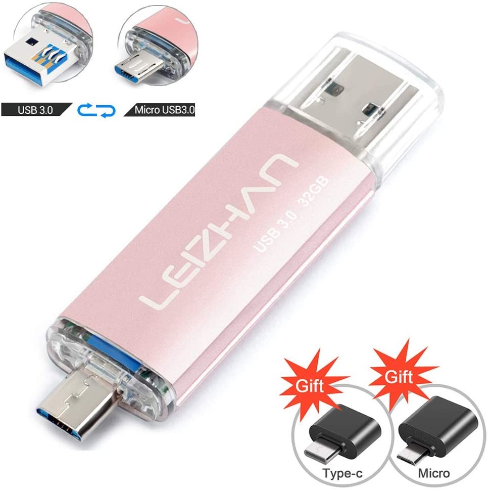 128 gb USB Flash Drive for Android PhoneUSB 3.0 Photo Stick for Samsung Galaxy S7/Meizu/HTC/Nokia/Moto/Huawei/Xiaomi USB OTG Adapter Micro/Type-C USB to USB Converter for Tablet Android