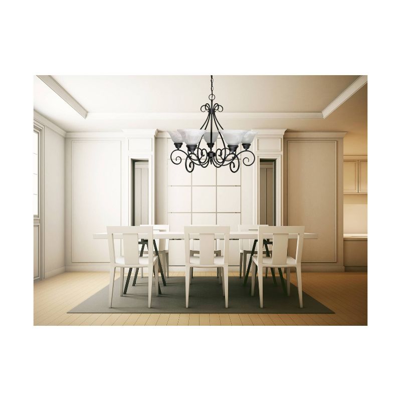 Ceiling Lights Chandelier Textured Black - Aurora Lighting