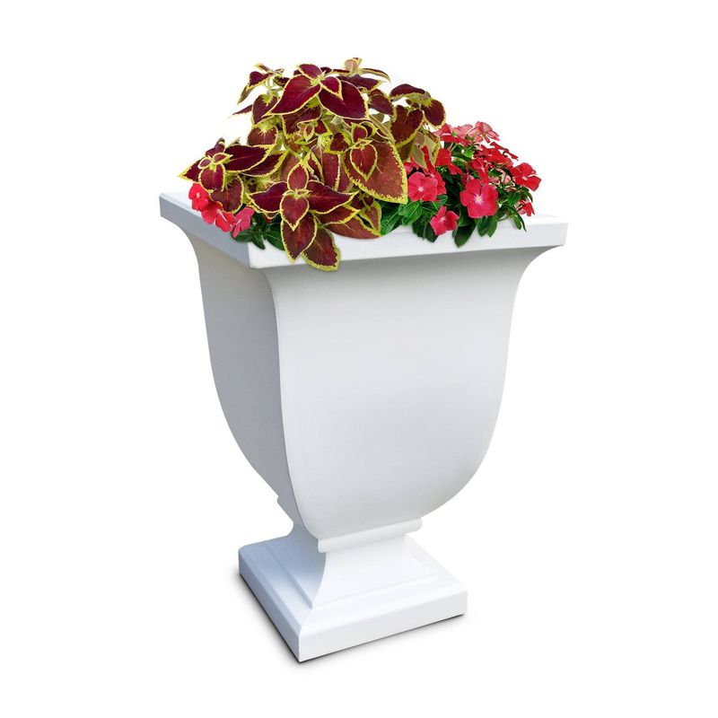 26" Square Augusta Tall Planter White - Mayne