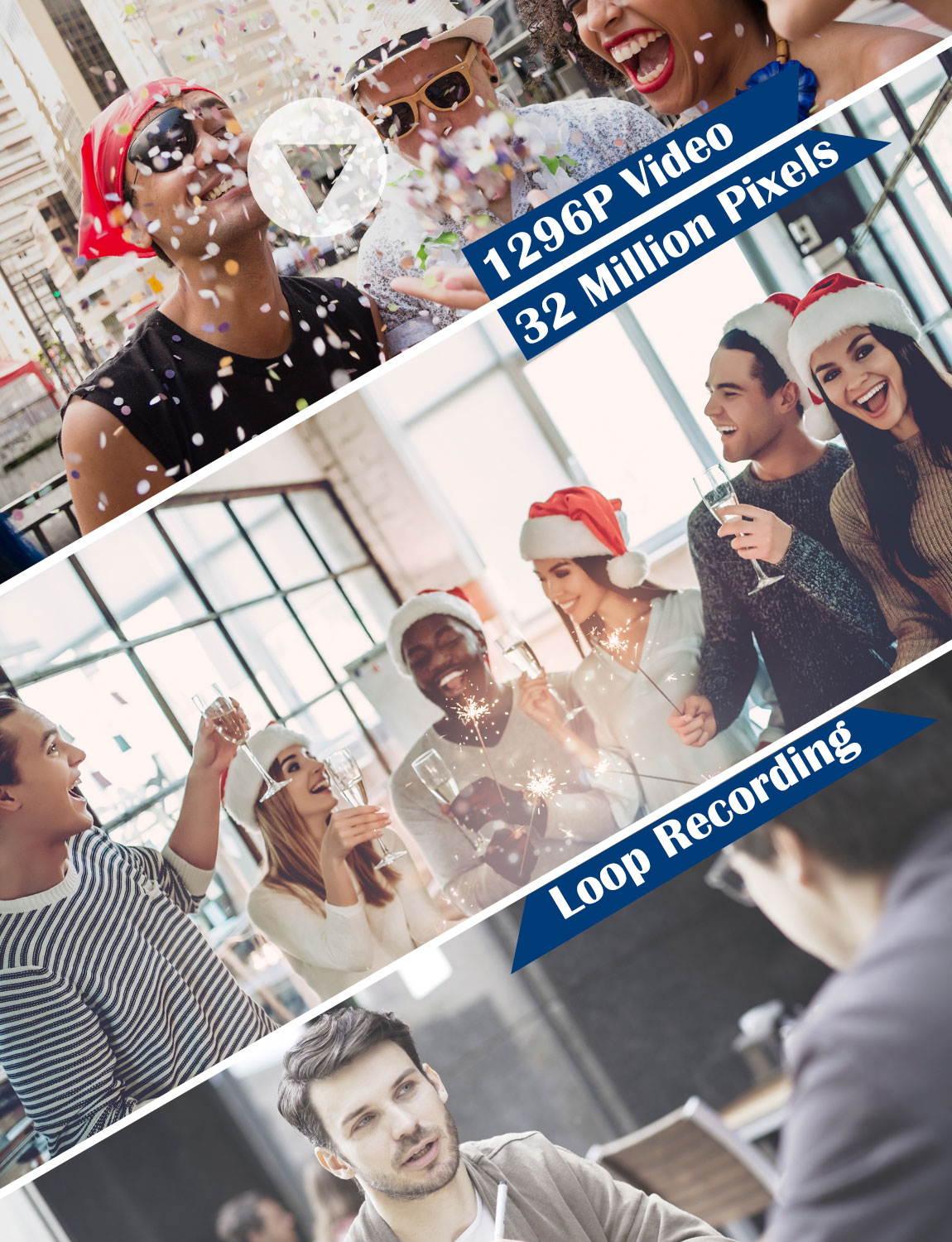 BOBLOV 1296P Professional Body Worn Camera Mini Camera with screen