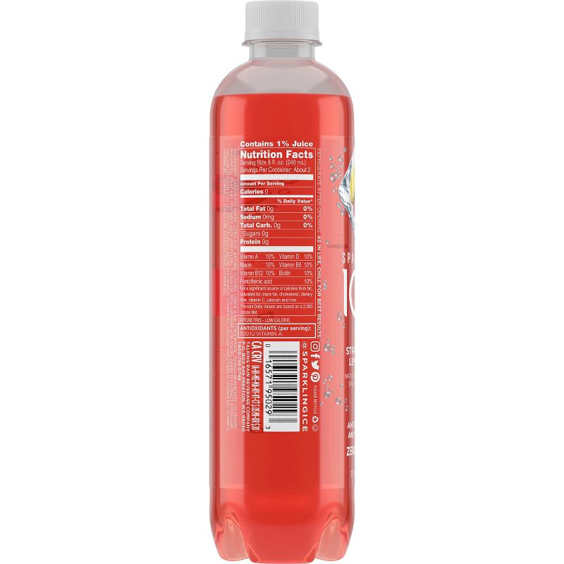Sparkling Ice Strawberry Lemonade - 17 fl oz Bottle