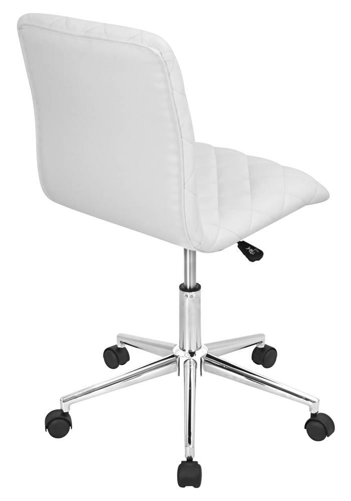 Lumisource Caviar Swivel Office Chair in White