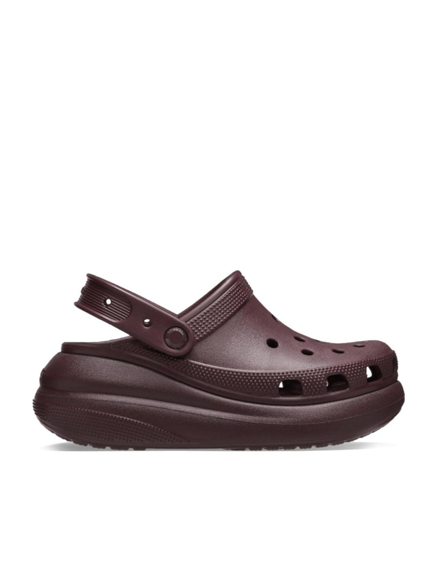 Crocs Men's Classic Crush Burgundy Back Strap Clogs