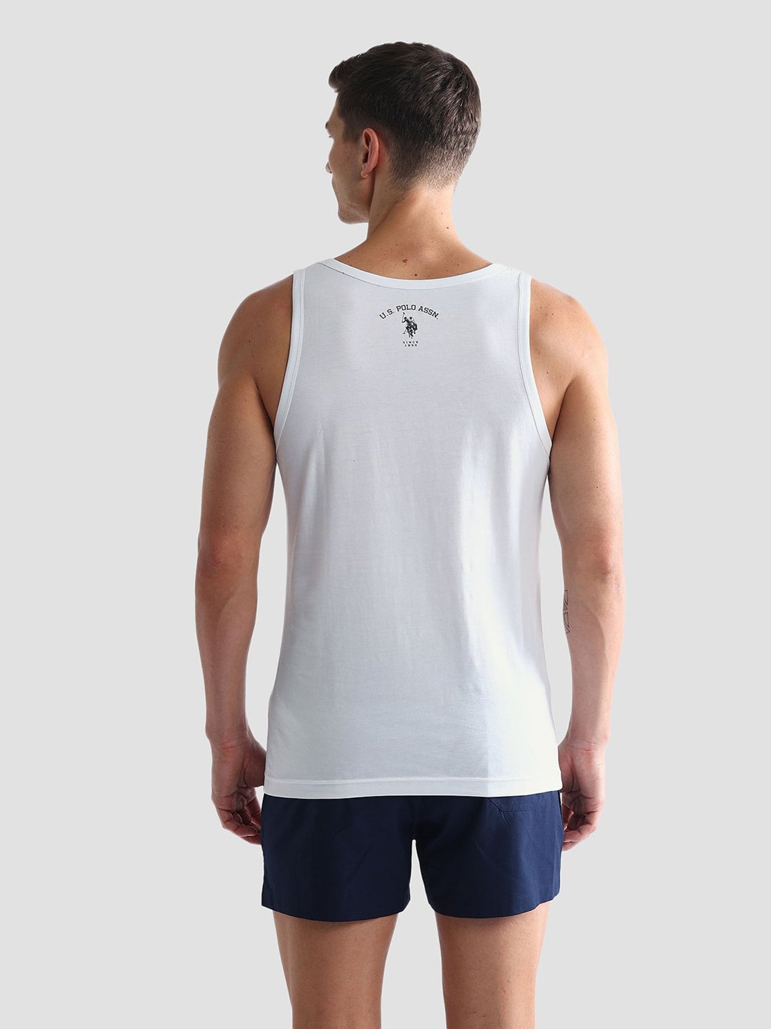 Cantabil Navy Blue Cotton Regular Fit Vest