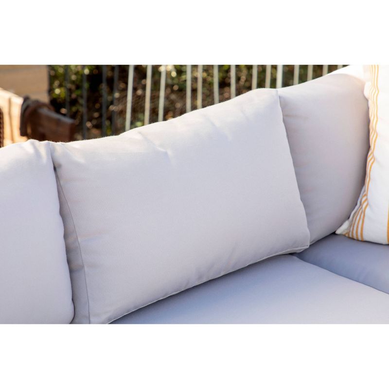 Santa Fe 6pc Outdoor Rattan Sectional Patio Set - Gray - Coaster