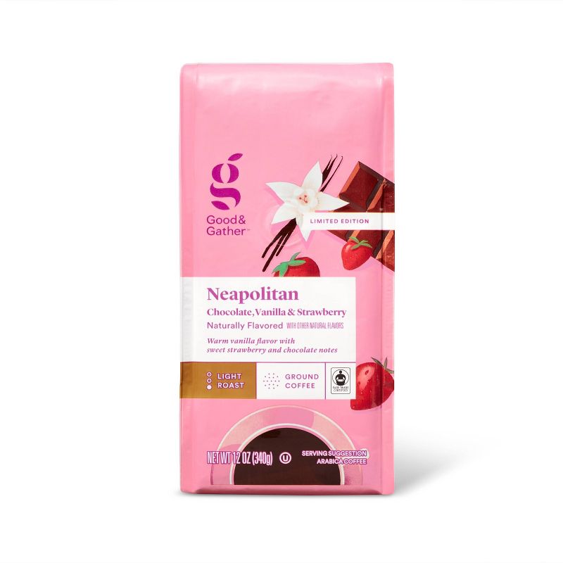 Naturally Flavored Neapolitan Bagged Coffee Light Roast -12oz - Good & Gather™