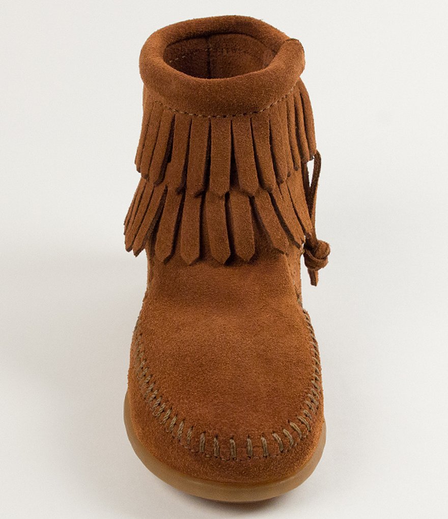 Minnetonka Girls' Double Fringe Suede Boots (Infant)