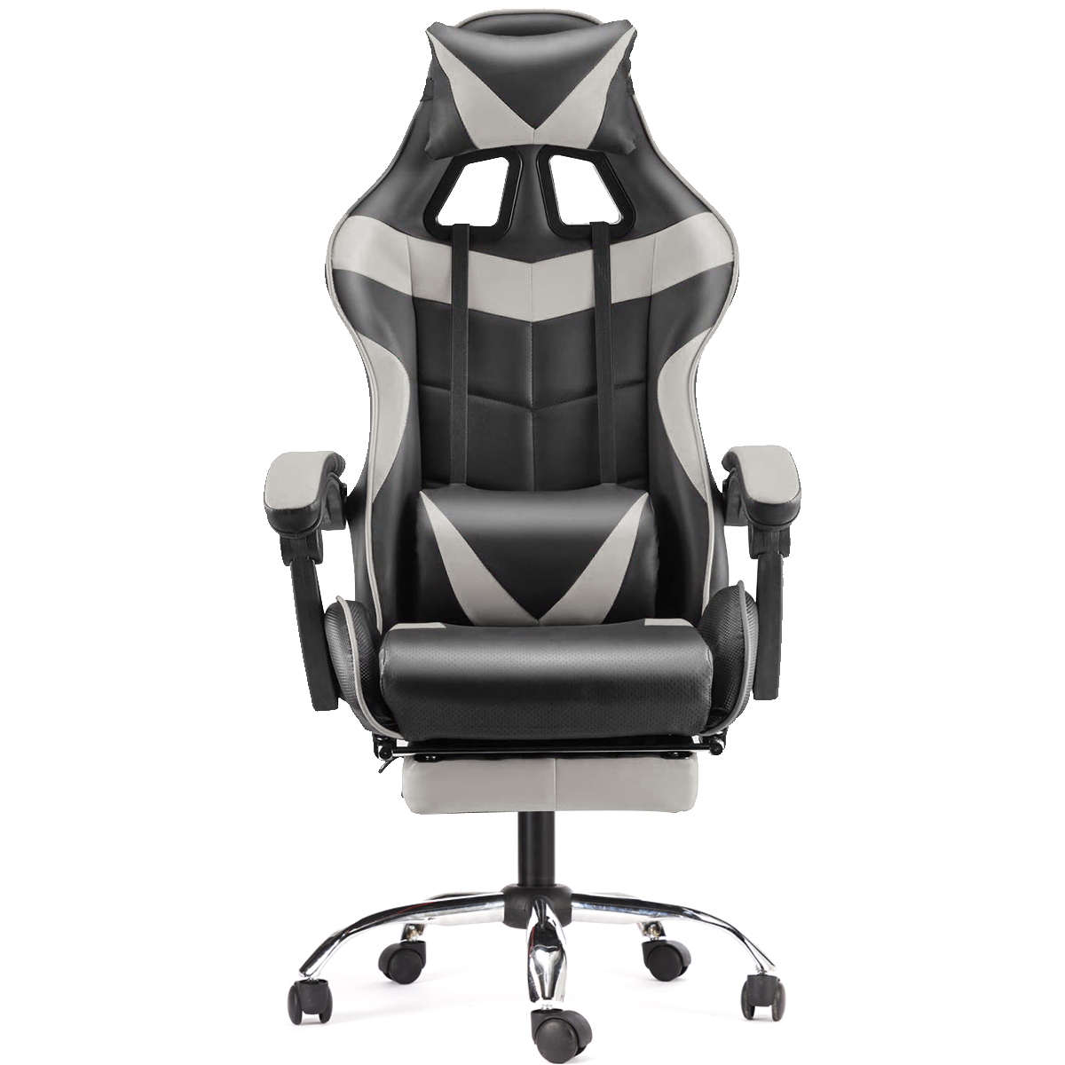 Leather Home Office Gaming Chair High Back Swivel Recliner Seat with Footrest