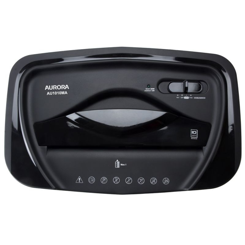 Aurora AU1010MA High-Security 10-Sheet Micro-Cut Paper, Credit Card Shredder, 5.2-Gals Basket with Easy Lifting Handle