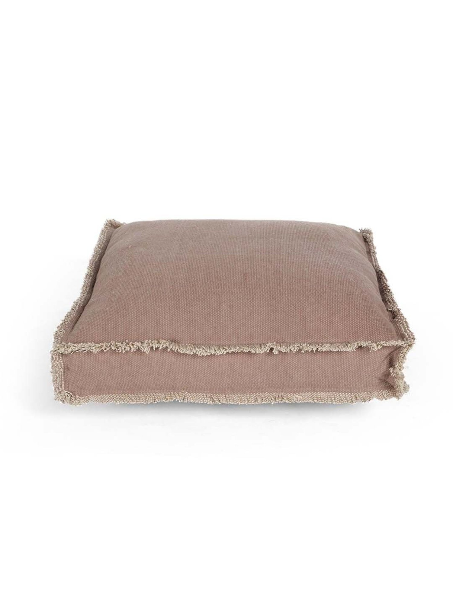 Home4U 'LUCAS' Brown Cotton Large Floor Cushion - Set of 1