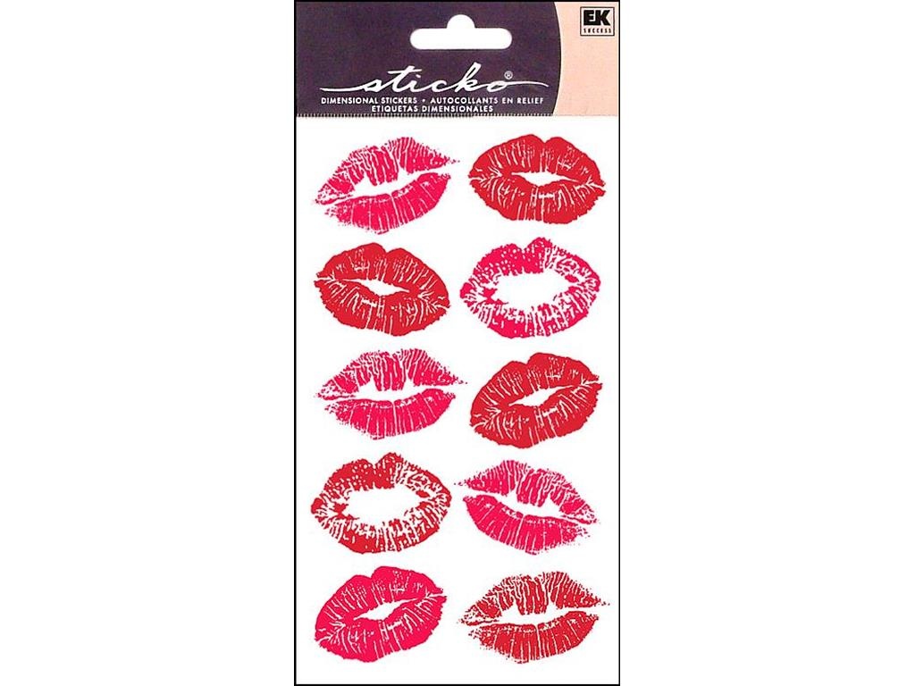 Sticko Glitter & Acetate Valentine Stickers-Sugar Kisses
