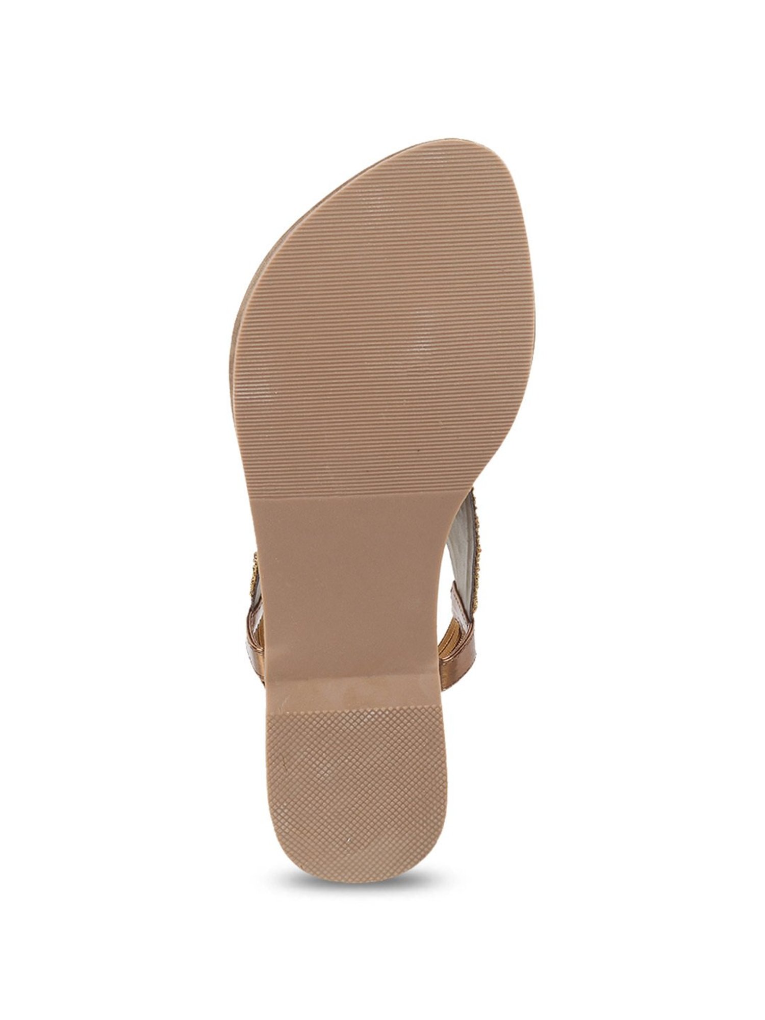 Walkway Women's Bronze T-Strap Sandals