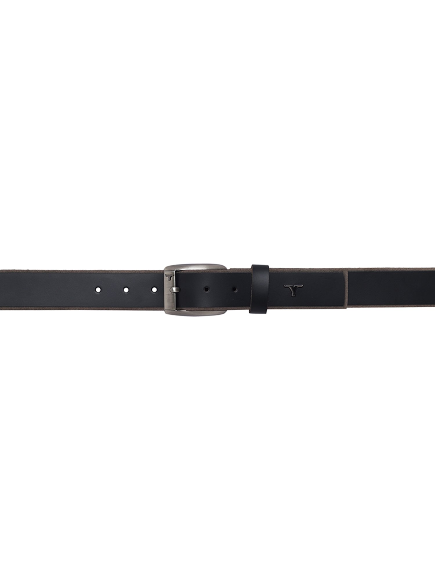BULCHEE Black Leather Casual Belt for Men