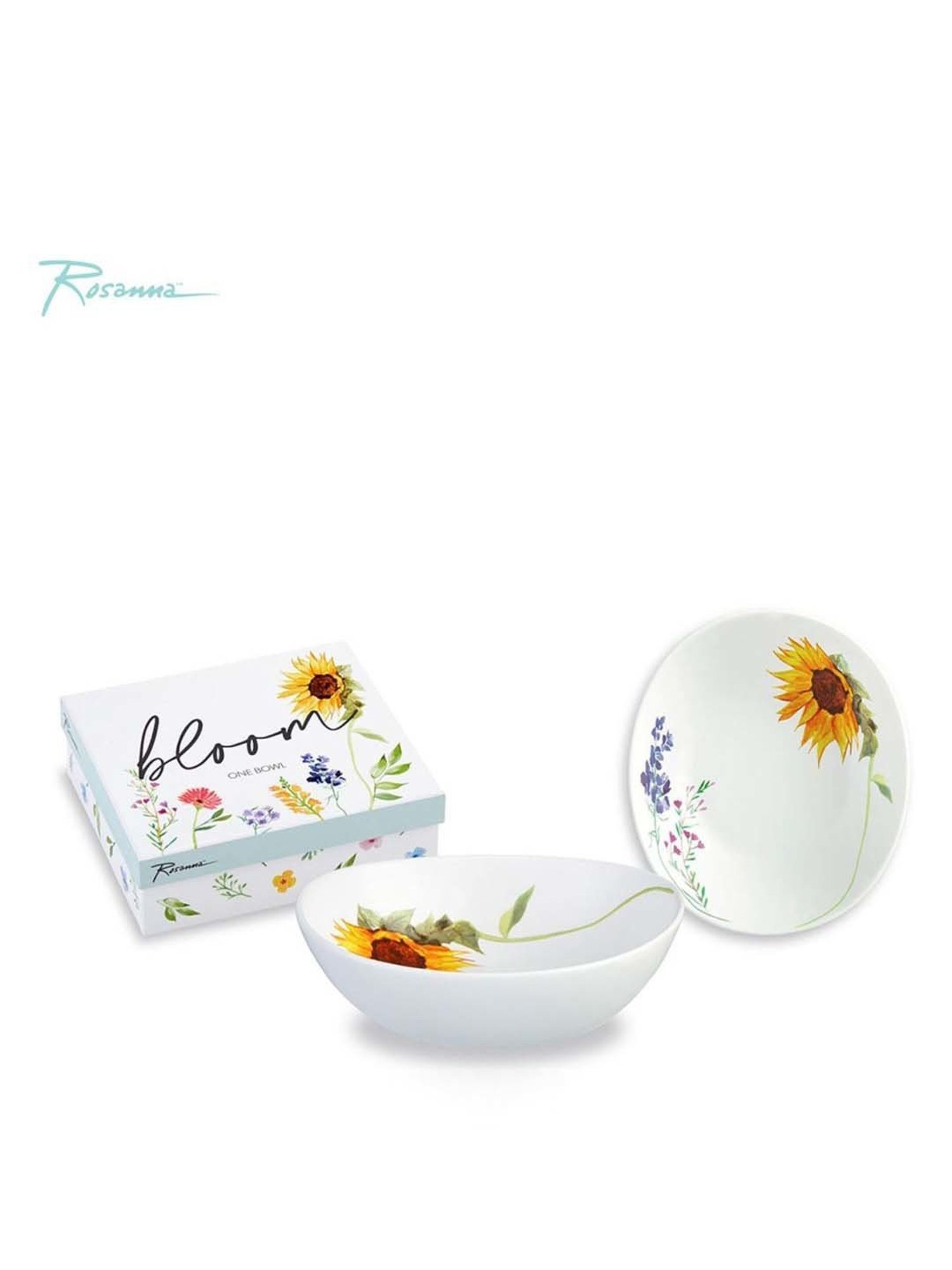 Rosanna Multi Bloom Medium Floral Print Serving Bowl