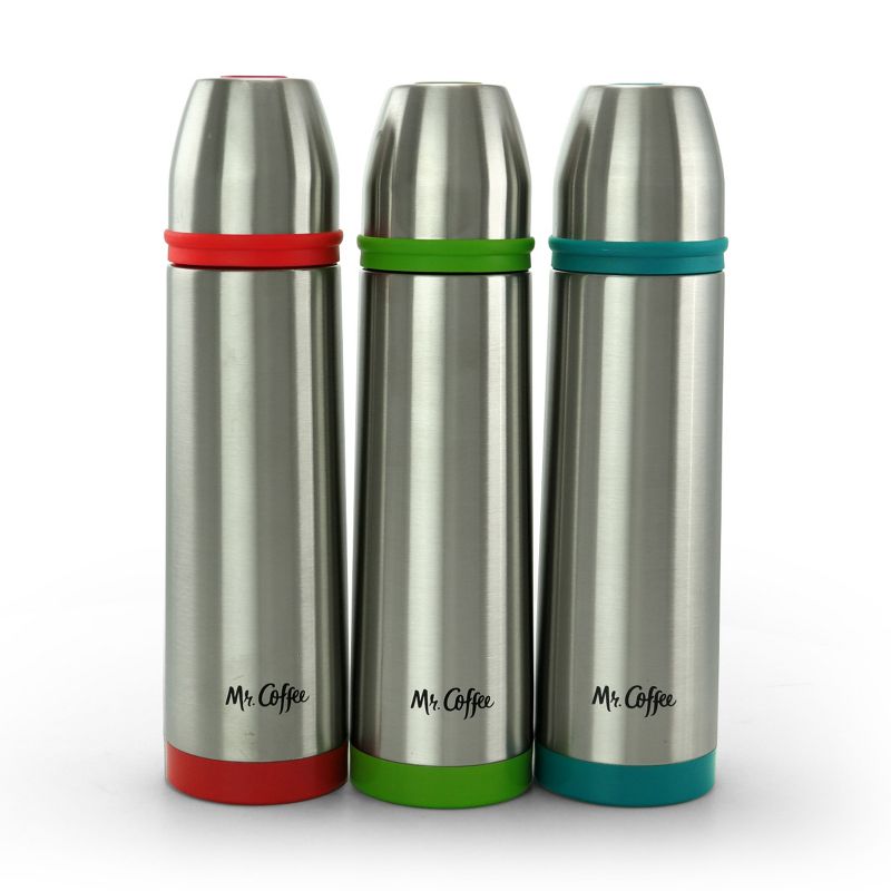 Mr. Coffee Altona 3 Piece 15 Ounce Stainless Steel Thermal Travel Bottles in Assorted Colors