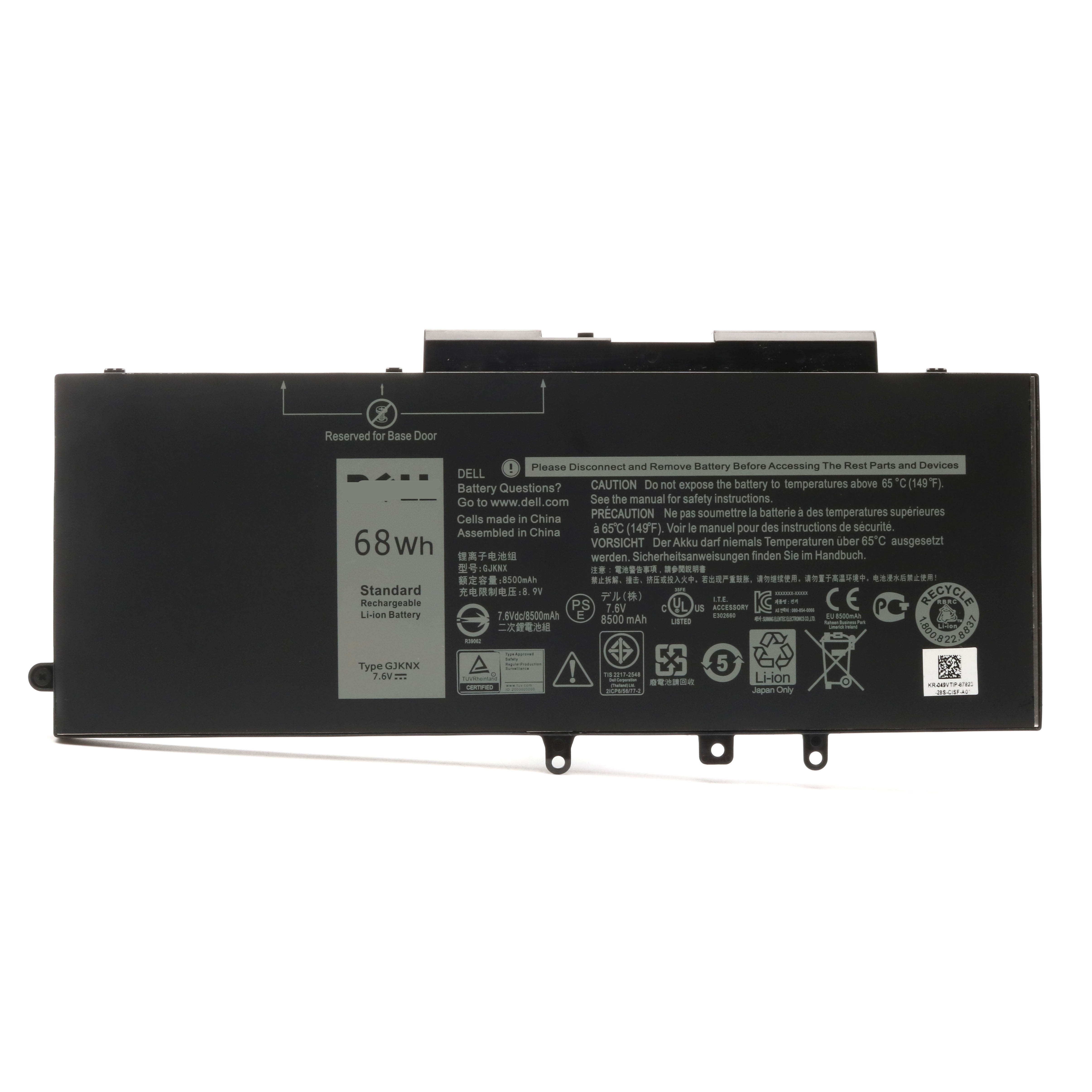 NEW DELL GJKNX Replacement Laptop Battery Compatible with Dell Precision 15 3520 Latitude E5580 E5480 E5280 E5490 E5590 Series GD1JP 0GD1JP (7.6V 68WH)