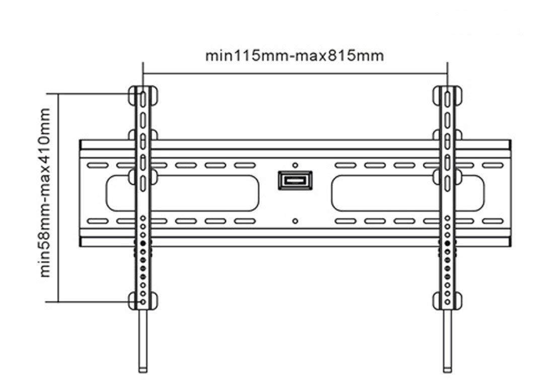 Ultra-Slim Black Flat/Fixed Wall Mount Bracket for JVC Emerald Series w/ Roku EM55FTR 55" inch LED HDTV TV/Television - Low Profile