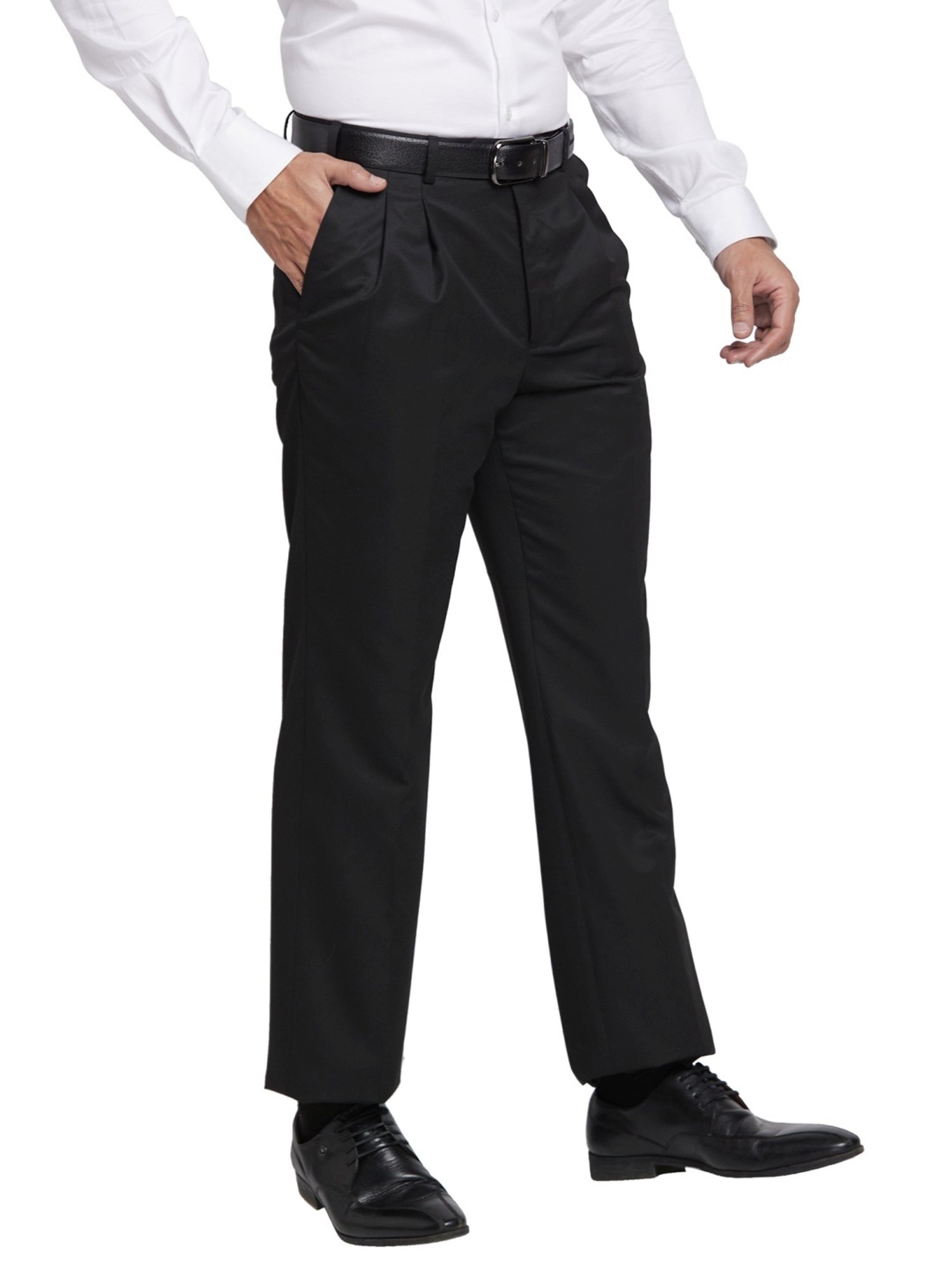 Park Avenue Black Comfort Fit Trousers