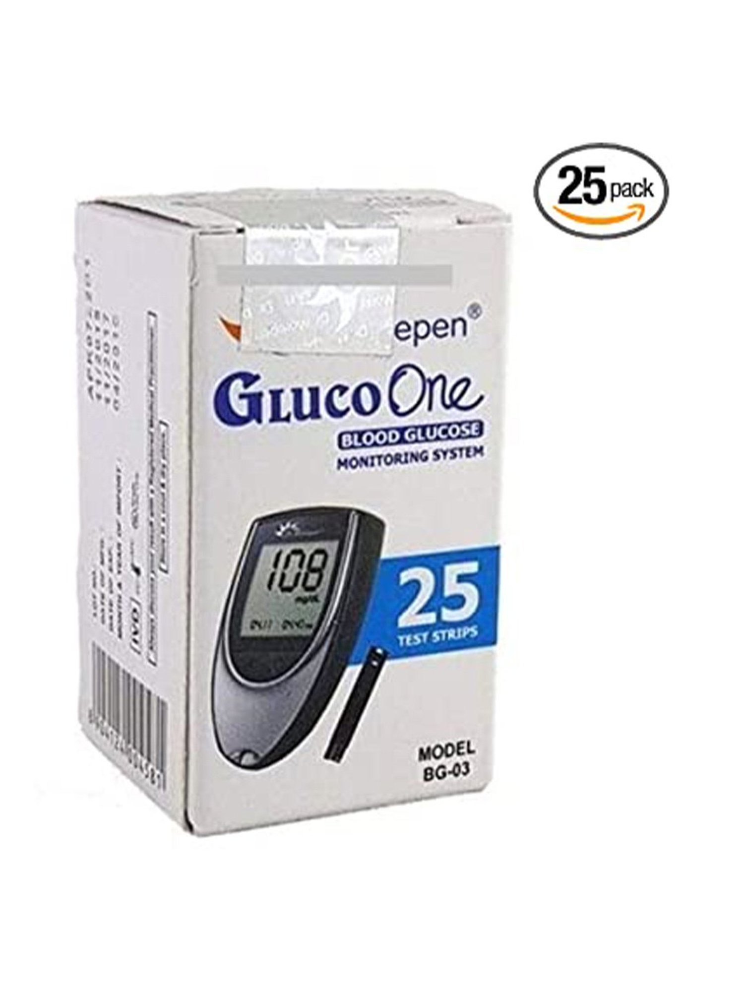 Accusure Simple Glucometer machine With 25 Test Strips (Black)