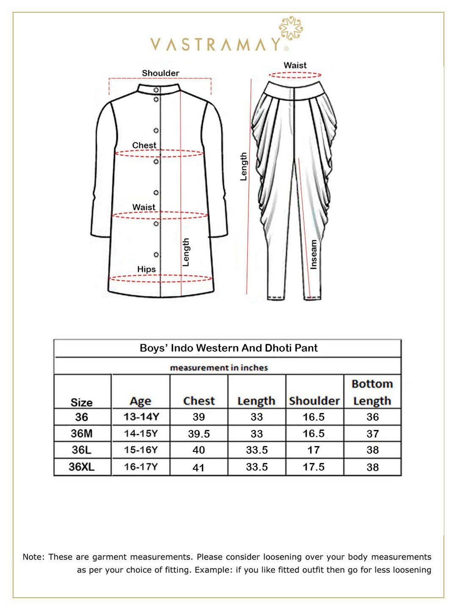 VASTRAMAY Boys Lavender & Cream Self Full Sleeves Indowestern Sets
