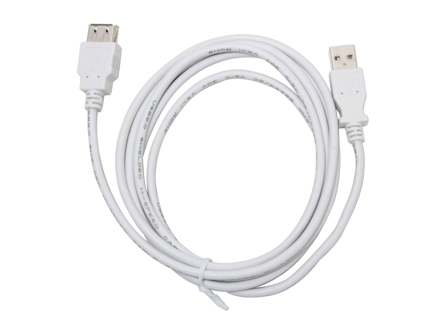 BYTECC USB2-10MF-W Type A Male to Type A Female USB 2.0 Extension Cable