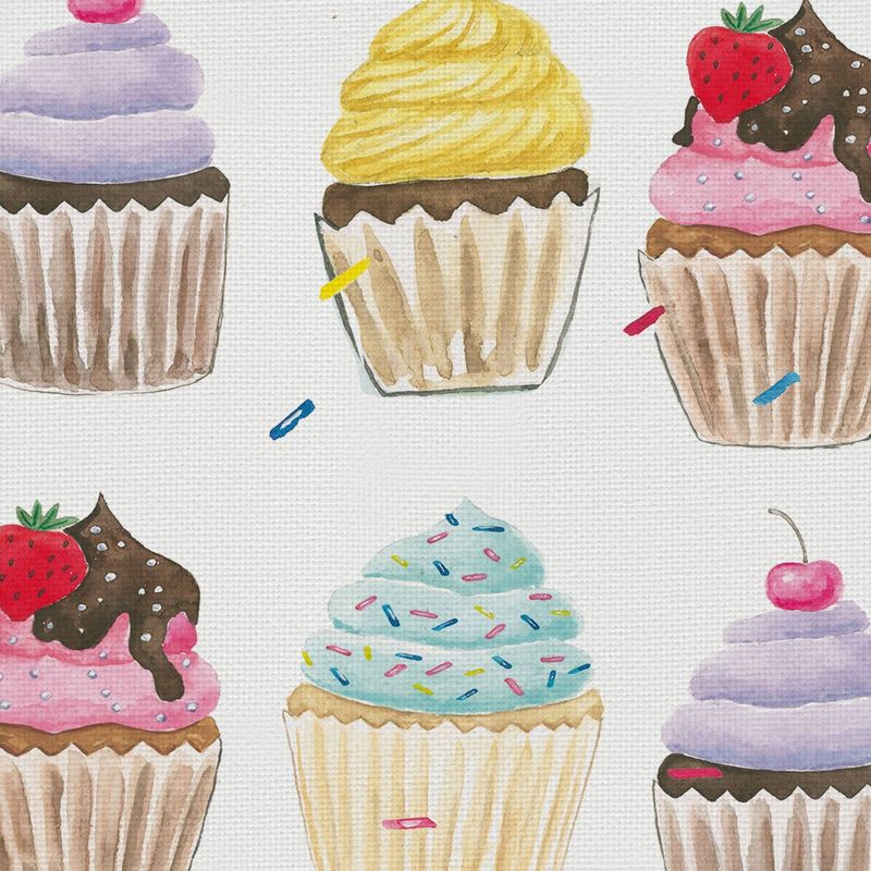 2pk Cotton Designer Cupcakes Kitchen Towels - MU Kitchen