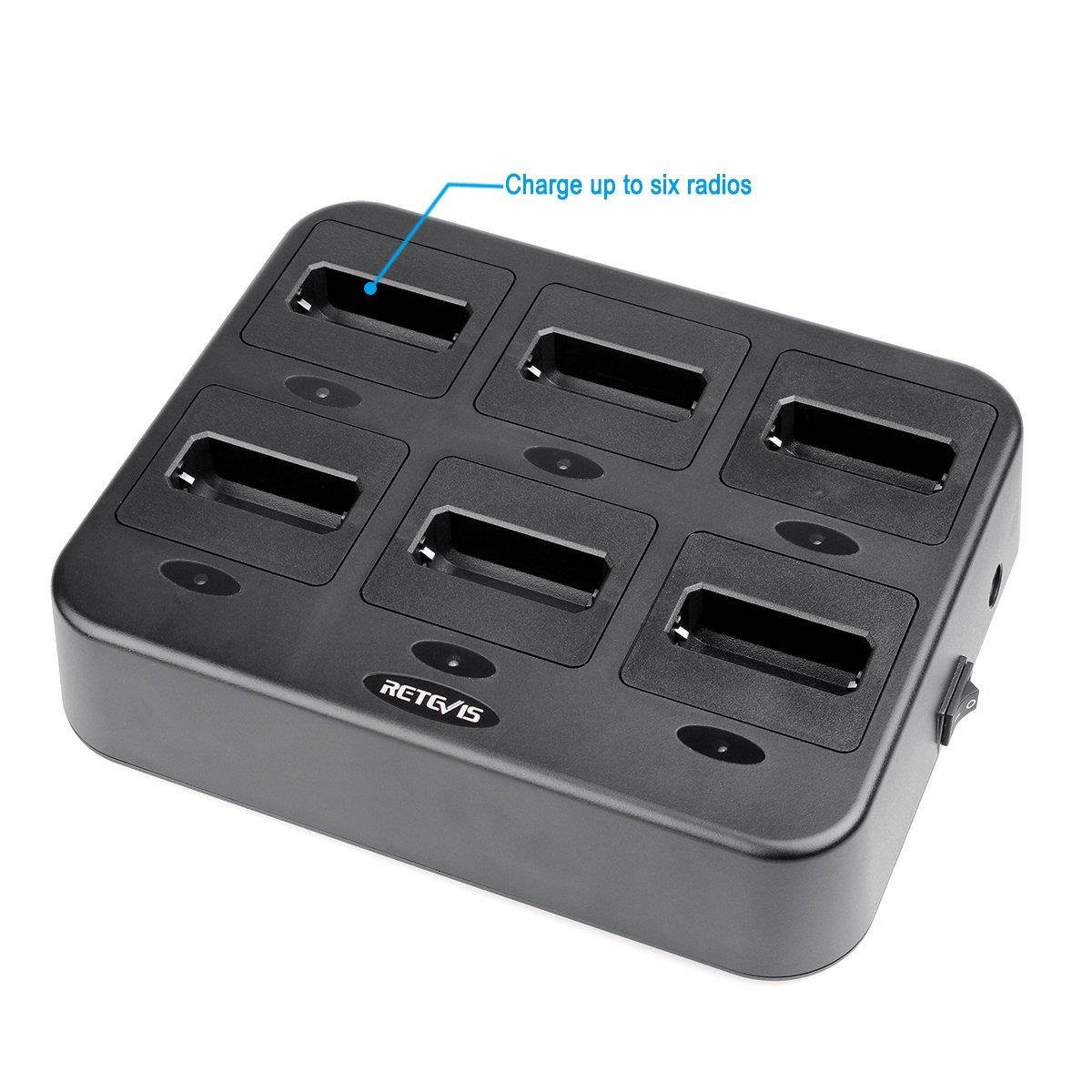 Retevis RT22 Six-Way Charger Multi Unit Charger for Retevis RT22 Walkie Talkie and Battery (1 Pack)