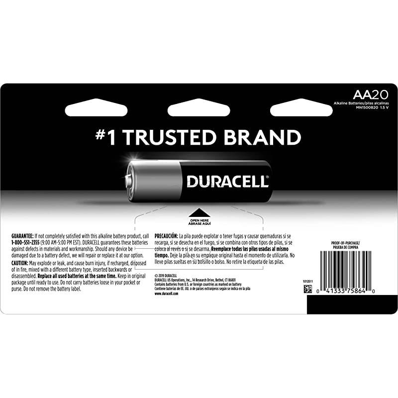 CopperTop AA Alkaline Batteries - Long Lasting, All-Purpose Double A battery for Household and Business - 20 Count