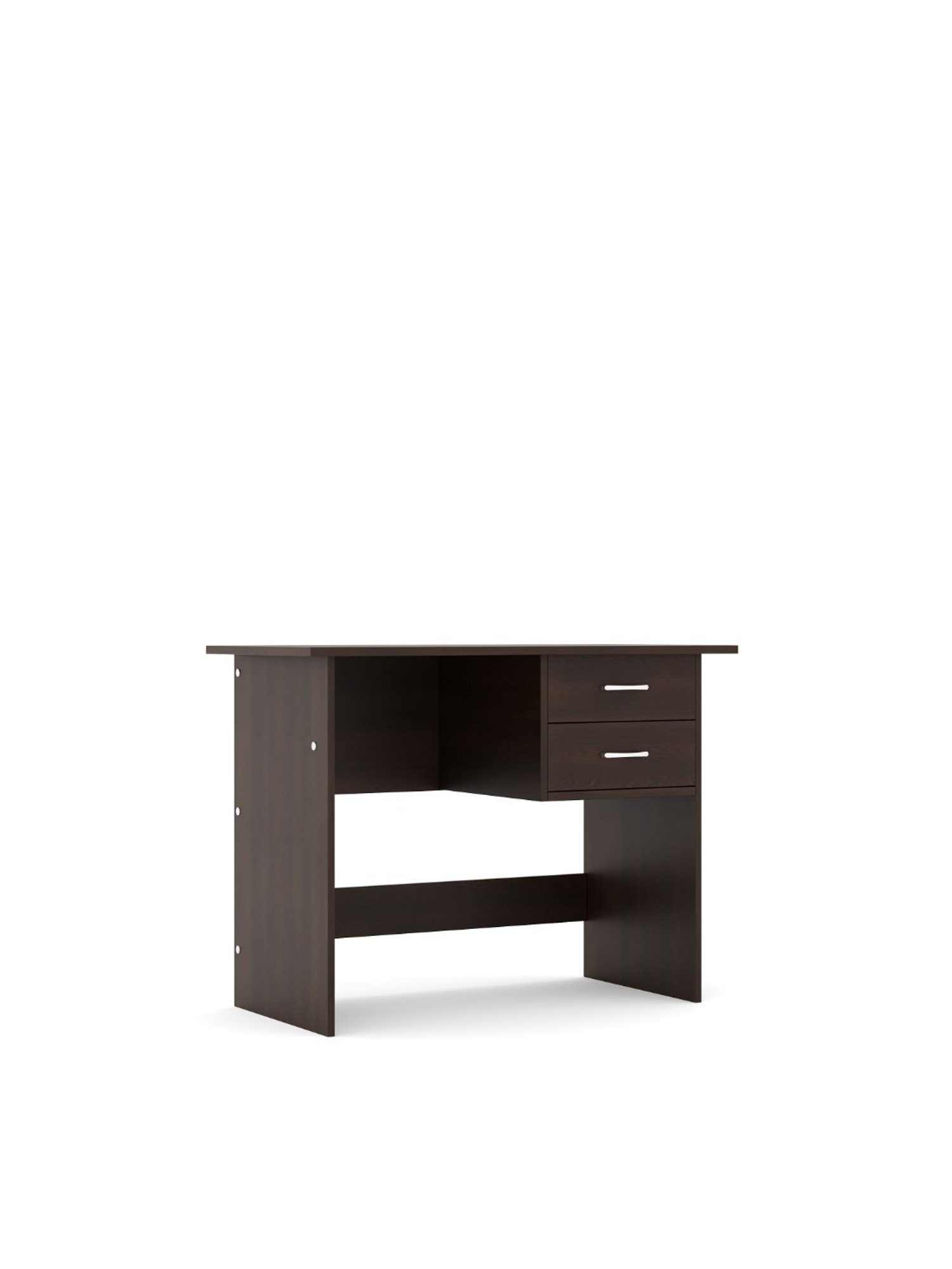 Nilkamal Bevel Black Engineered Wood Office Table with 2 Drawers
