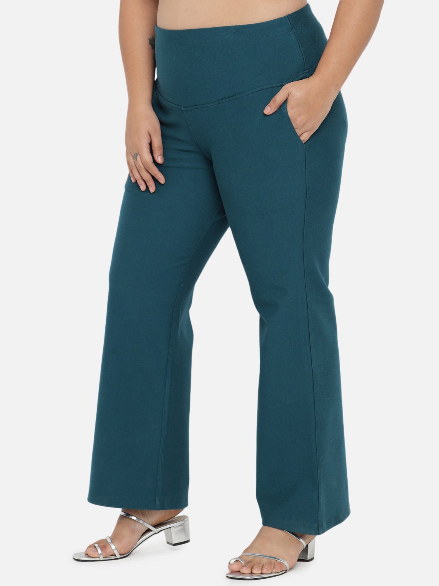 Amydus Emerald Green Regular Fit Pants