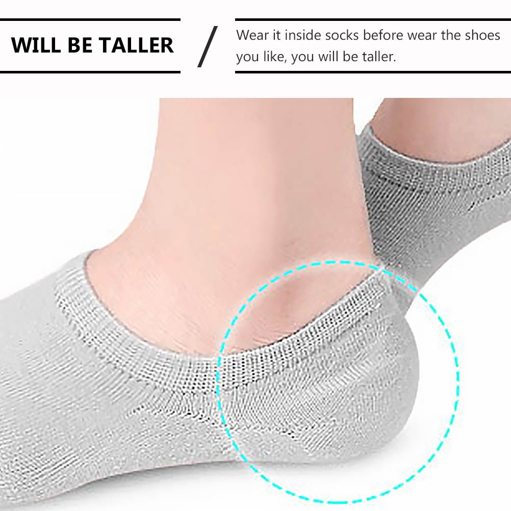 1 Set Height Increase Insole Increase Lifting Socks Heel Protector With Holes