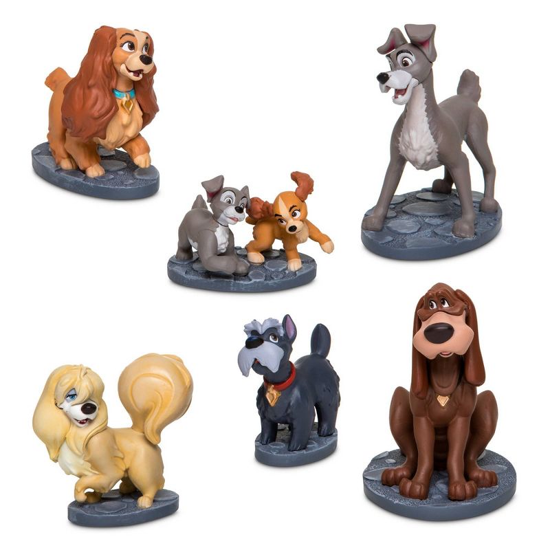 Disney Lady and the Tramp 6pc Figure Set - Disney store