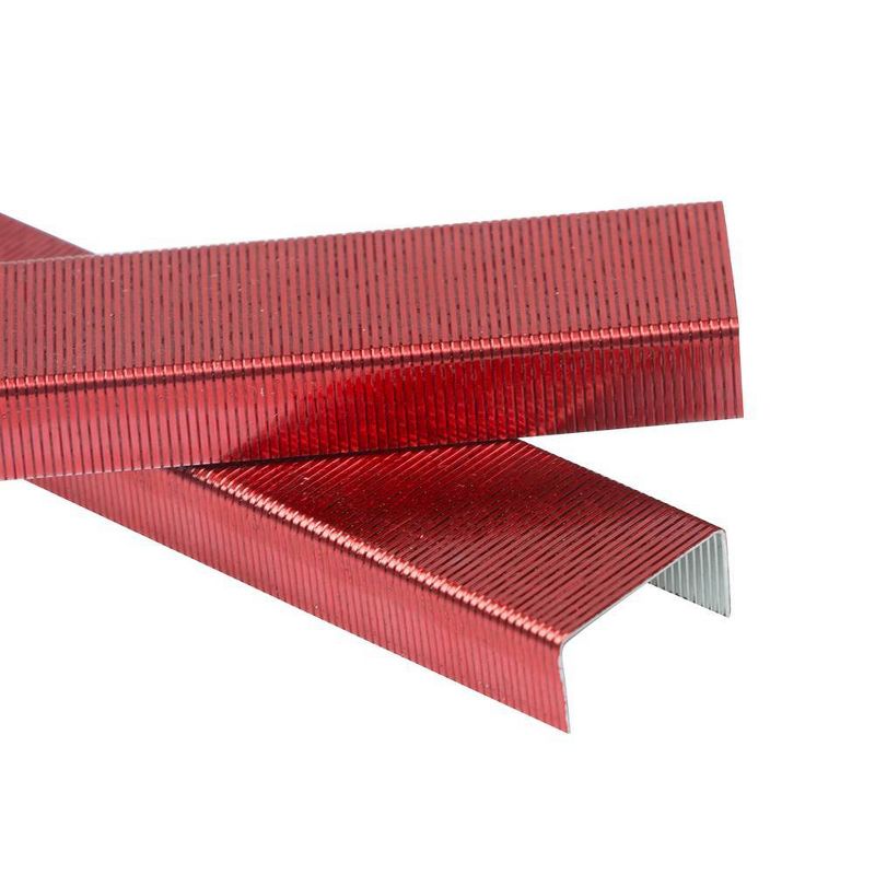 JAM Paper 5000ct Standard Size Colorful Staples - Ruby Red