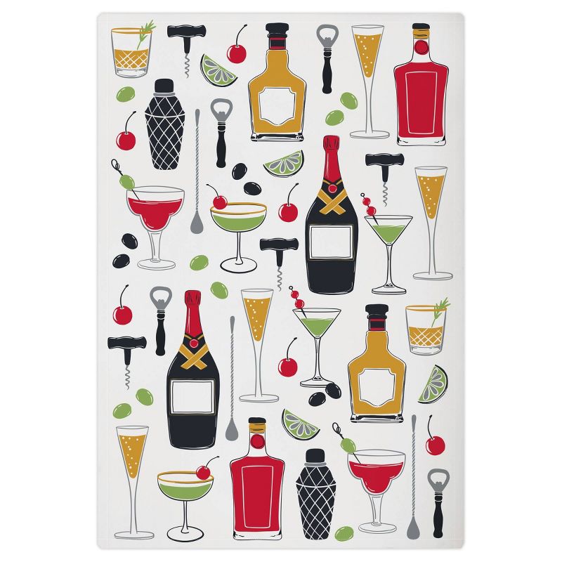 2pk Cocktail Print Kitchen Towel - MU Kitchen