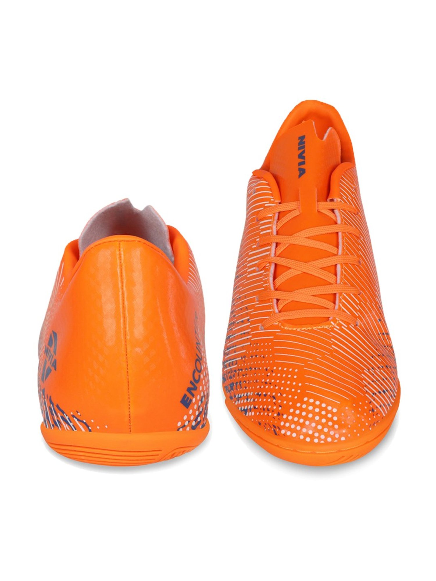 Nivia Men's Encounter 9.0 Futsal Orange Football Shoes