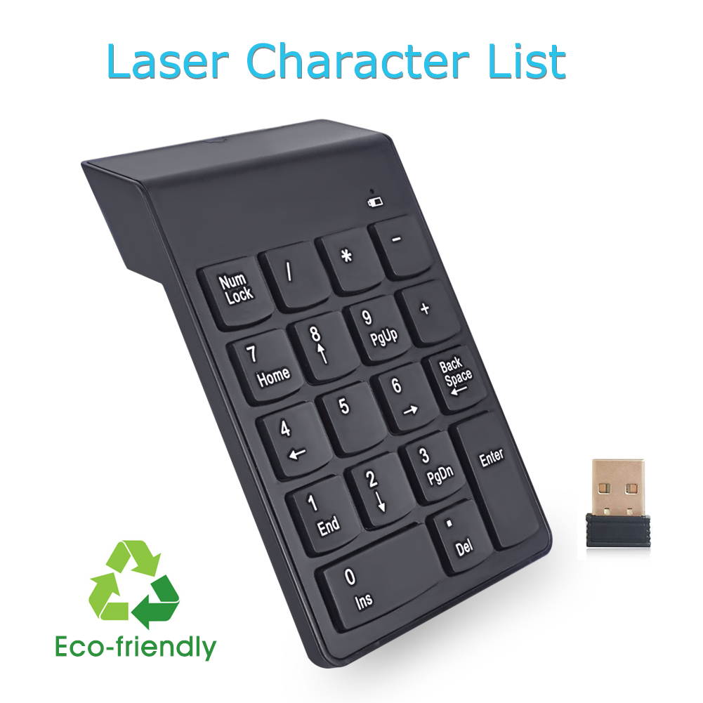 Ultra-thin USB Numeric Keypad 2.4G Mini Wireless Keyboard With 18Keys USB Digital Keypad New Arrival Portable For PC Laptop