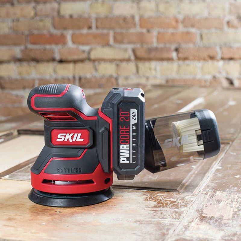 Skil SR660302 PWRCore 20 20V Brushless Lithium-Ion Cordless Random Orbital Sander Kit (2 Ah)