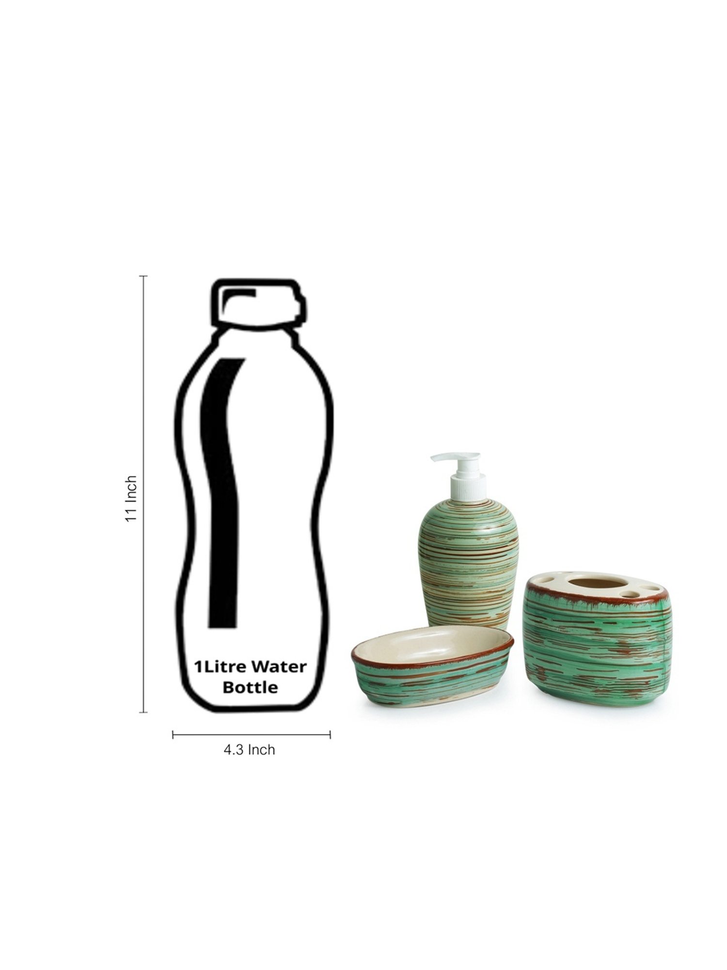 VarEesha Aztec Multicolor Ceramic Bath Accessories - Set of 2