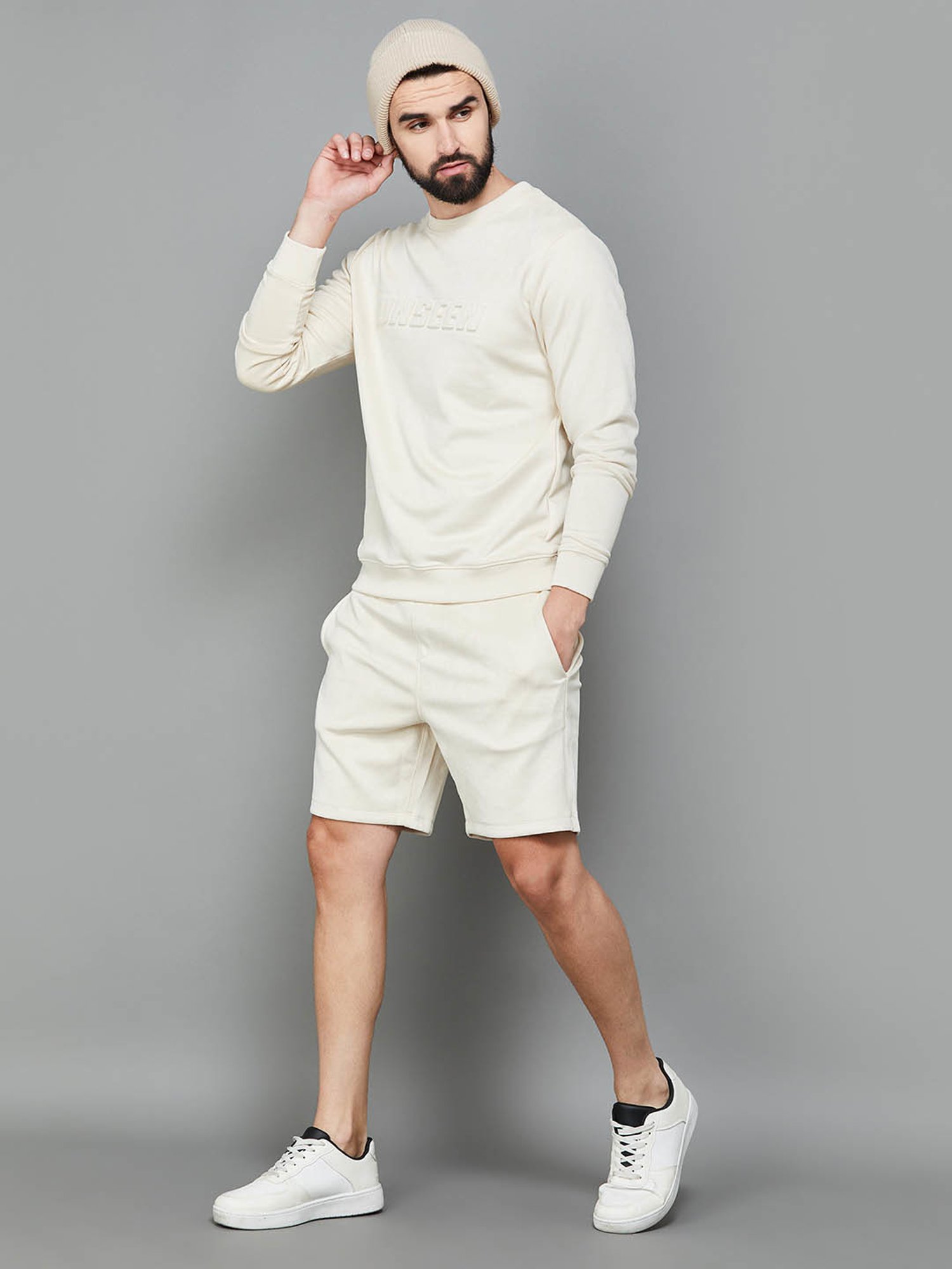 BOSSINI Beige Regular Fit Shorts