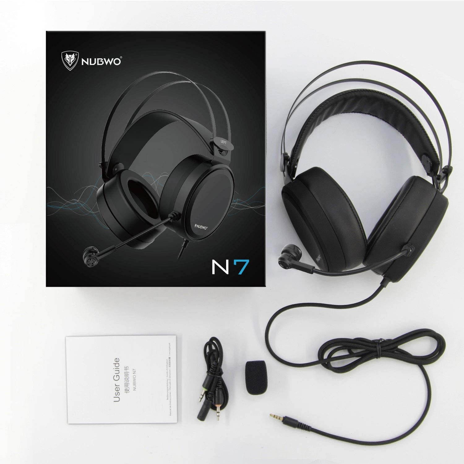NUBWO Gaming headsets PS4 N7 Stereo Xbox one Headset Wired PC Gaming Headphones with Noise Canceling Mic , Over Ear Gaming Headphones for PC/MAC/PS4/Xbox one