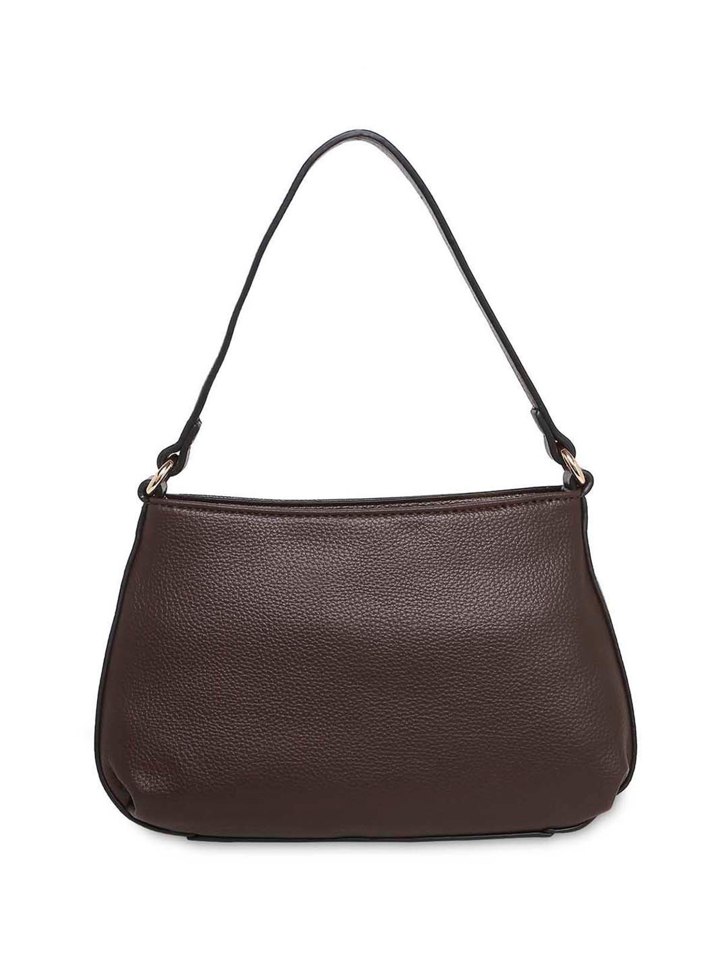 Marina Galanti Brown Textured Medium Baguette Bag