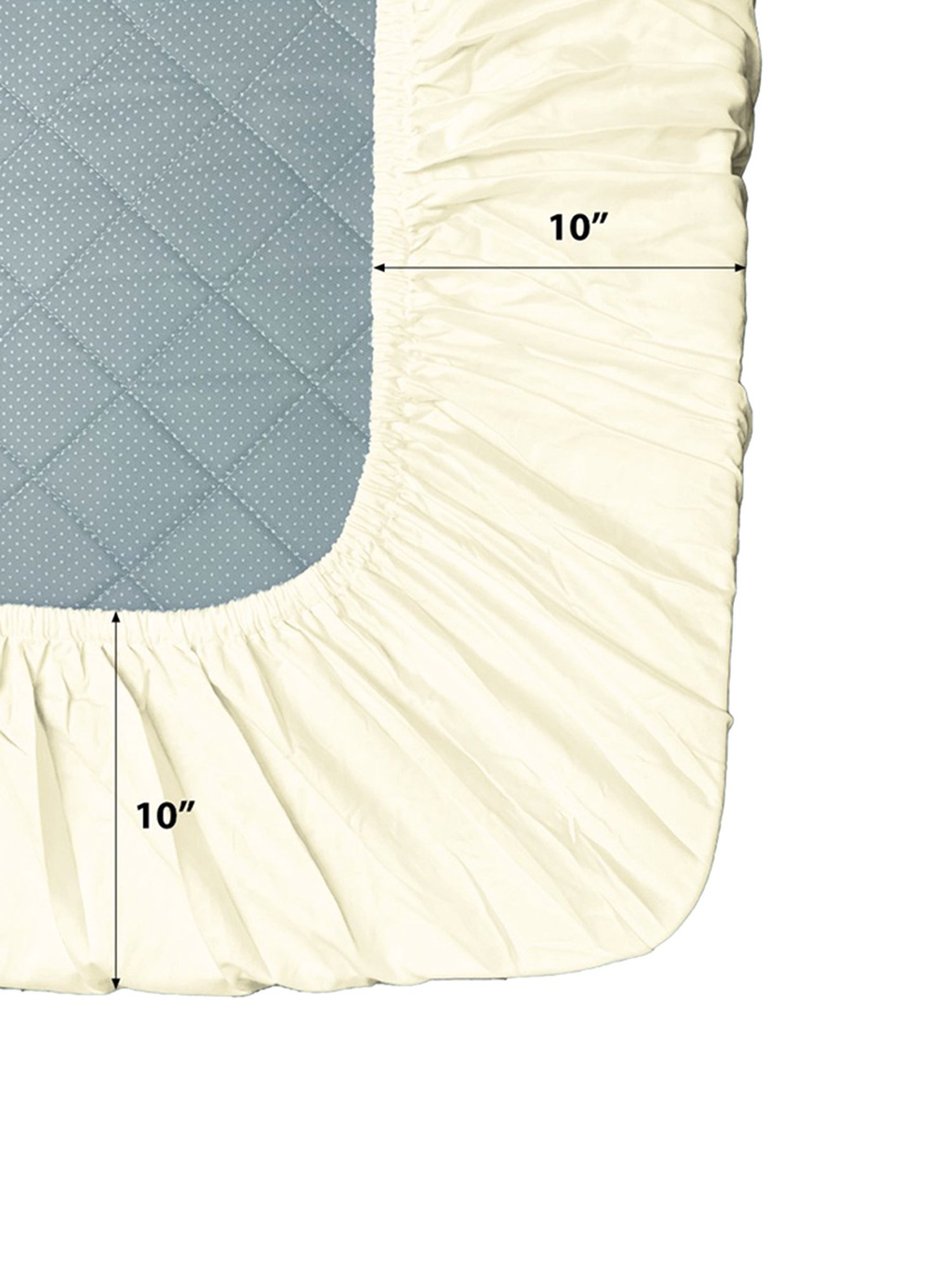 Stoa Paris Ivory Polyester 300 TC Date Night Single Fitted Bedsheet With Pillow Cover