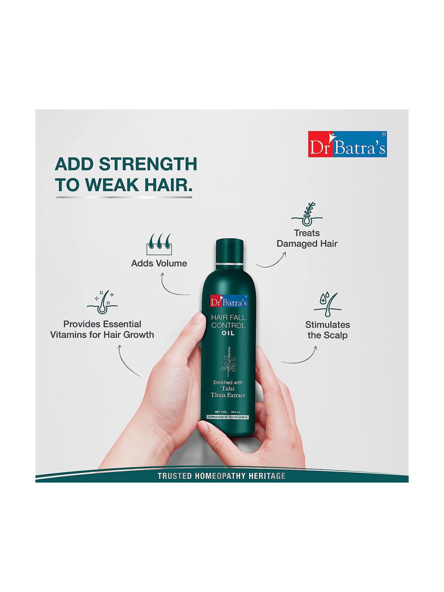 Dr. Batra's Hair Vitalizing Serum, Normal Shampoo & Hair Fall Control Oil